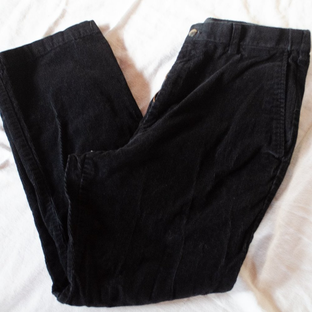 Mens Haggar Black Corduroy Pants 34x29
